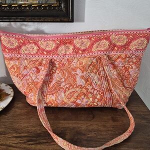 Vera Bradley Pink and Orange Paisley Baby Bag